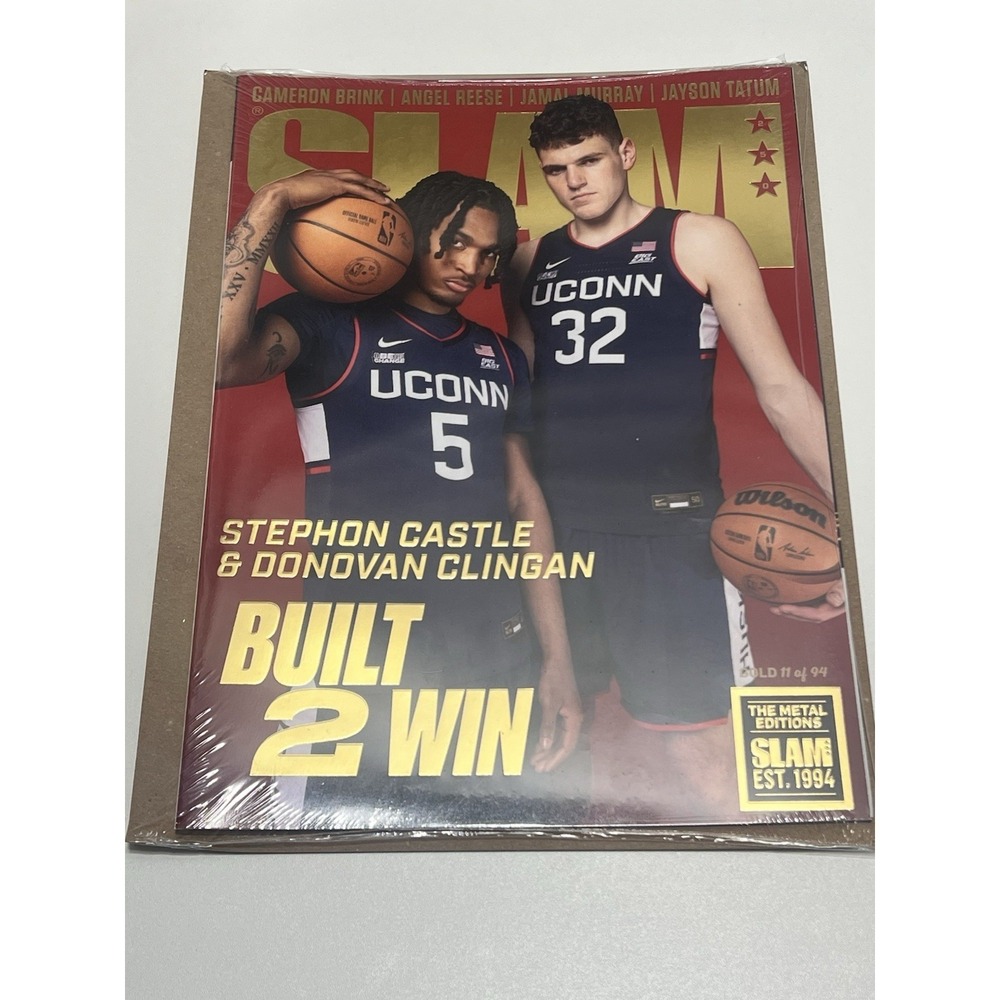 2024 Stephon Castle Donovan Clingan UCONN Slam Magazine GOLD METAL EDITION 67/94